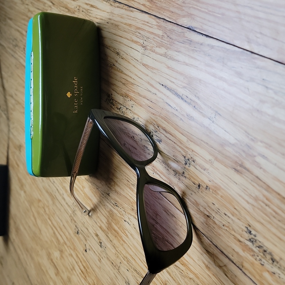 Kate Spade Green and Gold Sunglasses with Classic Rounded Shape